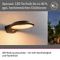 LED Außenwandleuchte ANELA, IP44, rund, mit PIR-Sensor, Seeluft resistent, schaltbar, anthrazit, 15W 2200/3000K 700lm