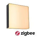Paulmann LED Outdoor Wandleuchte AZALENA ZigBee, 230V, 10W, 2200-3000K, 700lm, IP44, mit Lichtsensor, insektenfreundlich, anthrazit
