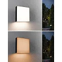 Paulmann LED Outdoor Wandleuchte AZALENA ZigBee, 230V, 10W, 2200-3000K, 700lm, IP44, mit Lichtsensor, insektenfreundlich, anthrazit