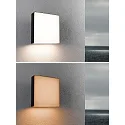 Paulmann LED Outdoor Wandleuchte AZALENA ZigBee, 230V, 10W, 2200-3000K, 700lm, IP44, mit Lichtsensor, insektenfreundlich, anthrazit