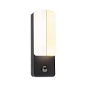 LED Außenwandleuchte BONNIE PIR, IP44, Seeluft resistent, schaltbar, anthrazit, mit PIR-Sensor, 8.5W 2200/3000K 560lm