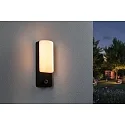 Paulmann LED Außenwandleuchte BONNIE PIR, IP44, Seeluft resistent, schaltbar, anthrazit, mit PIR-Sensor, 8.5W 2200/3000K 560lm