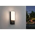 Paulmann LED Außenwandleuchte BONNIE PIR, IP44, Seeluft resistent, schaltbar, anthrazit, mit PIR-Sensor, 8.5W 2200/3000K 560lm