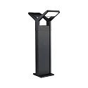 LED Outdoor Pollerleuchte JUNTEA PIR 2, 2-flammig, 12,5W, 3000K, 800lm, 230V, IP44, mit Lichtsensor, anthrazit