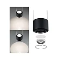 Paulmann pendant luminaire URAIL ALDAN LED up / down, with lens optics, black matt dimmable