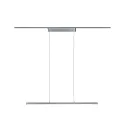Paulmann URail LED Pendant luminaire LENTO, Up / Down, 120-150cm, 230V, 41W 2700K 2100lm, dimmable, chrome matt / black