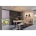 Paulmann URail LED Pendant luminaire LENTO, Up / Down, 120-150cm, 230V, 41W 2700K 2100lm, dimmable, chrome matt / black