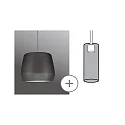 Paulmann URail Metallschirm PIRM 2Easy für Pendelleuchten, Ø 28cm / H 23cm, max. 20W, Grau matt