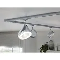 Paulmann 1-Phasen LED Schienenspot URAIL ARENA, 230V, 15W 2700K 1180lm 84°, dimmbar, Metall, Chrom matt / Chrom