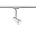Paulmann 1-Phasen LED Schienenspot Starter-Set URAIL BARELLI (3 Stk.+Trafo+Schiene), GU10 max. 10W (exkl.), Chrom matt