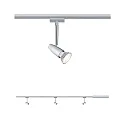 Paulmann 1-Phasen LED Schienenspot Starter-Set URAIL BARELLI (3 Stk.+Trafo+Schiene), GU10 max. 10W (exkl.), Chrom matt