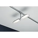 Paulmann 1-Phasen LED Schienenspot URAIL DIPPER, 2x 10W 2700K, voll rotierbar, dimmbar, Chrom matt/Weiß