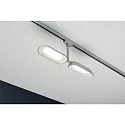 Paulmann 1-Phasen LED Schienenspot URAIL DIPPER, 2x 10W 2700K, voll rotierbar, dimmbar, Chrom matt/Weiß