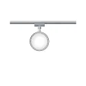 Paulmann 1-Phasen LED Schienenspot URAIL HEMI, 230V, 5W 3000K 425lm, drehbar / neigbar, On-Off, Chrom matt