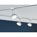 Paulmann 1-Phasen LED Schienenspot URAIL HEMI, 230V, 5W 3000K 425lm, drehbar / neigbar, On-Off, Chrom matt
