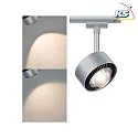 Paulmann spot URAIL ALDAN LED with lens optics, chrome matt, black dimmable