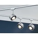 Paulmann spot URAIL ALDAN LED with lens optics, chrome matt, black dimmable