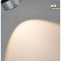 Paulmann spot URAIL ALDAN LED with lens optics, chrome matt, black dimmable