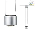 Paulmann pendant luminaire URAIL ALDAN LED with lens optics, chrome matt, black dimmable