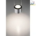 Paulmann pendant luminaire URAIL ALDAN LED with lens optics, chrome matt, black dimmable