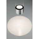 Paulmann pendant luminaire URAIL ALDAN LED with lens optics, chrome matt, black dimmable