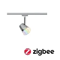 Paulmann 1-Phasen LED Schienenspot URAIL ZIGBEE CONE RGBW, inkl. GU10-Leuchtmittel 5.5W RGBW 350lm 36°, Chrom matt