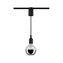 URail Pendeladapter Universal, kurz, 230V, max. 50W, Kabel-Ø max. 7mm, belastbar bis 3kg, Metall / Kunststoff, Schwarz matt