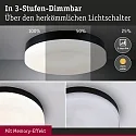 Paulmann ceiling luminaire AMALIE IP20, mat, black dimmable