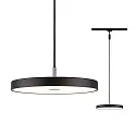 Paulmann 1-phase pendant luminaire HILDOR URail IP20, black matt dimmable