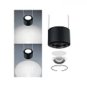 Paulmann 1-phase pendant luminaire URAIL ALDAN 1 flame, dimmable