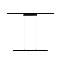 URail LED Pendelleuchte LENTO, 100cm, 230V, 42W 2700K 2100lm, dimmbar, Metall, schwarz matt