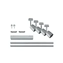 Paulmann spot URAIL COVER with feed-in option, set of 4 GU10, chrome, chrome matt dimmable