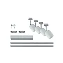 Paulmann spot URAIL BLOSSOM with feed-in option, set of 4 G9, chrome, chrome matt, satin dimmable