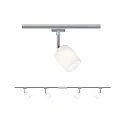 Paulmann spot URAIL BLOSSOM with feed-in option, set of 4 G9, chrome, chrome matt, satin dimmable
