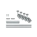 Paulmann URail Basisset Spot BLOSSOM, 4-fach, 230V, 4x G9 max. 10W, inkl. 2 Schienen + Verbinder + Einspeisung