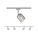 Paulmann URail Basisset Spot BLOSSOM, 4-fach, 230V, 4x G9 max. 10W, inkl. 2 Schienen + Verbinder + Einspeisung
