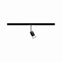 Paulmann URail Spot PURE II, 230V, GU10 max.10W, rotatable and tiltable, black matt / chrome