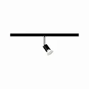 Paulmann URail Spot PURE II, 230V, GU10 max.10W, rotatable and tiltable, black matt / chrome