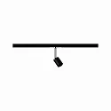 Paulmann URail Spot PURE II, 230V, GU10 max.10W, rotatable and tiltable, black matt / chrome