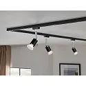 Paulmann URail Spot PURE II, 230V, GU10 max.10W, rotatable and tiltable, black matt / chrome
