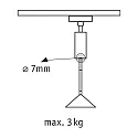 Paulmann URail Universal-Pendeladapter, 230V, max. 50W, Metall / Kunststoff, Schwarz matt