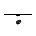Paulmann 1-Phasen LED Schienenspot URAIL CIRCLE, 230V, 5W 2700K 210lm 90°, dreh- und neigbar, dimmbar, Schwarz matt / Chrom