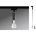 Paulmann 1-Phasen Pendelleuchte URAIL 2Easy BASIC, 230V, E27 max. 20W, ohne Schirm, Schwarz matt / Chrom