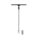 Paulmann 1-Phasen Pendelleuchte URAIL 2Easy BASIC, 230V, E27 max. 20W, ohne Schirm, Schwarz matt / Chrom