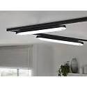 Paulmann 1-Phasen LED Flächenleuchte URAIL PANEL, oval, 38 x 11cm, 230V, 8W 2700K 480lm, Schwarz matt / Chrom