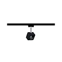Paulmann URail LED Spot CUBE, 230V, 8W 2700K 520lm 65°, dimmable, black matt / chrome