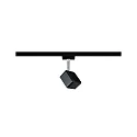 Paulmann URail LED Spot CUBE, 230V, 8W 2700K 520lm 65°, dimmable, black matt / chrome