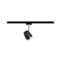 Paulmann 1-Phasen Schienenspot URAIL CONE, 230V, GU10 max.10W, dreh- und neigbar, Schwarz matt / Chrom / Satin
