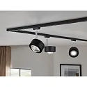 Paulmann 1-Phasen LED Schienenspot URAIL ALDAN, Linsenoptik, 230V, 9W 2700K 820lm 65°, dimmbar, Schwarz matt / Chrom