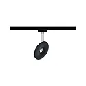 Paulmann 1-Phasen Schienenspot URAIL SPHERE, 230V, 7.4W 2700K, Kunststoff, dimmbar, Schwarz matt / Chrom